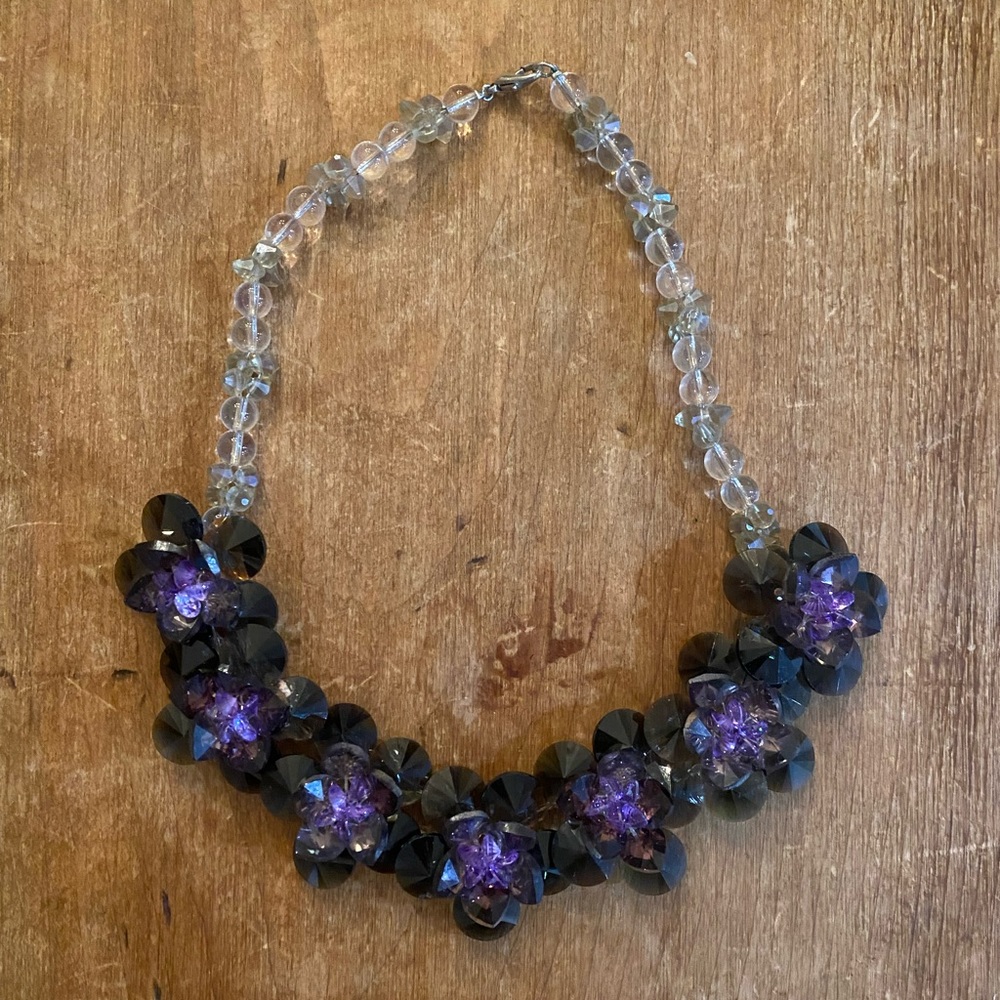 NWT Bangle Bangle by Amrita Singh Purple Flower Necklace